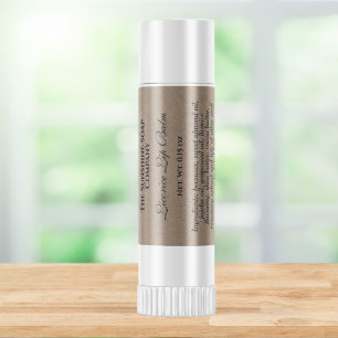 Kraft paper style waterproof lip balm label