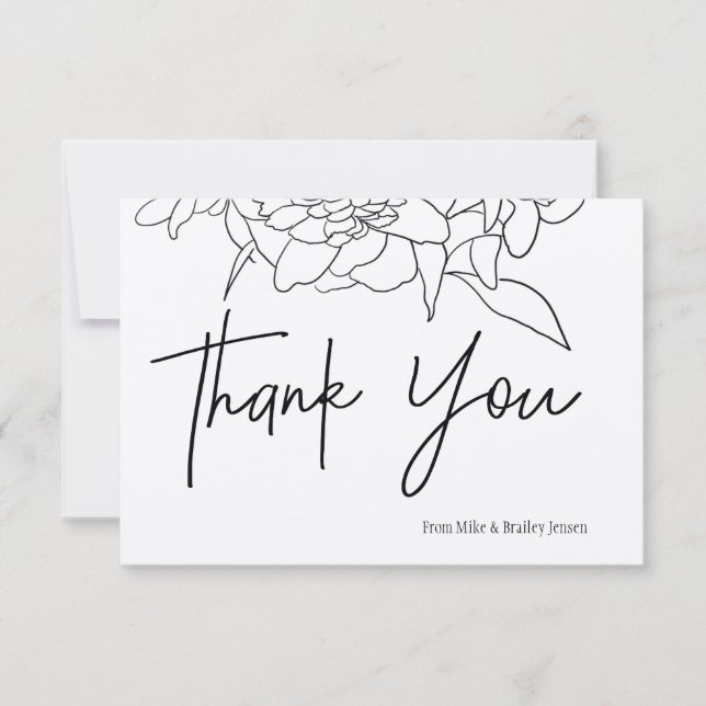 Kraft Paper Thank You Card - Flat (Front)
