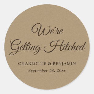 Kraft Paper Typography Wedding Envelope Seals