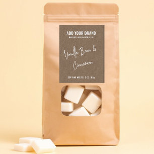 Kraft Paper Wax Melt Minimalist Modern 3x2" Label