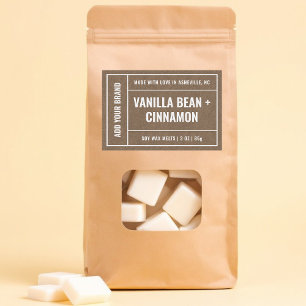 Kraft Paper Wax Melt Minimalist Modern 3x2" Label
