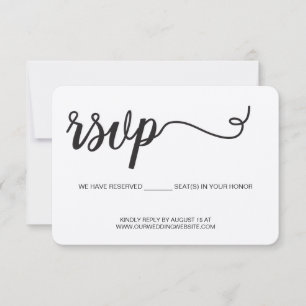 Kraft Paper wedding RSVP We have Reserved Seats Card