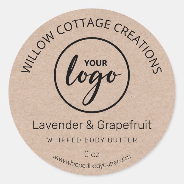 Kraft Paper Whipped Body Butter Labels (Front)