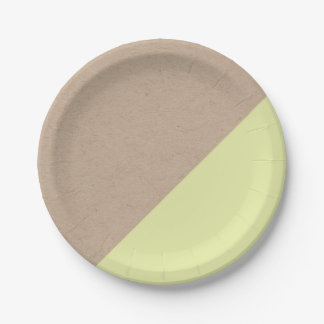 Kraft & pastel dipped disposable paper plate