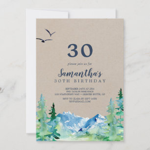 Kraft Rocky Mountain 30th Birthday Invitation