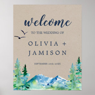 Kraft Rocky Mountain Destination Wedding Welcome Poster