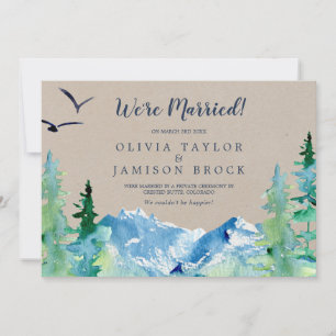 Kraft Rocky Mountain Elopement Announcement