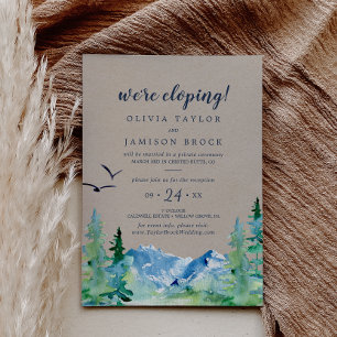 Kraft Rocky Mountain Elopement Reception Invitation