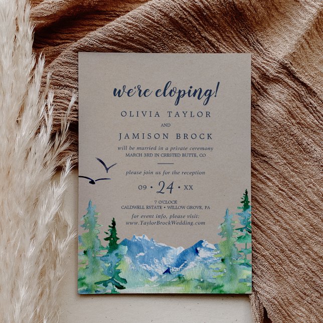 Kraft Rocky Mountain Elopement Reception Invitation (Creator Uploaded)