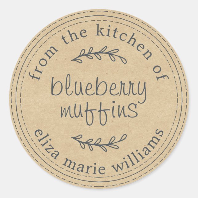 Kraft Rustic Blueberry Muffins Label (Front)
