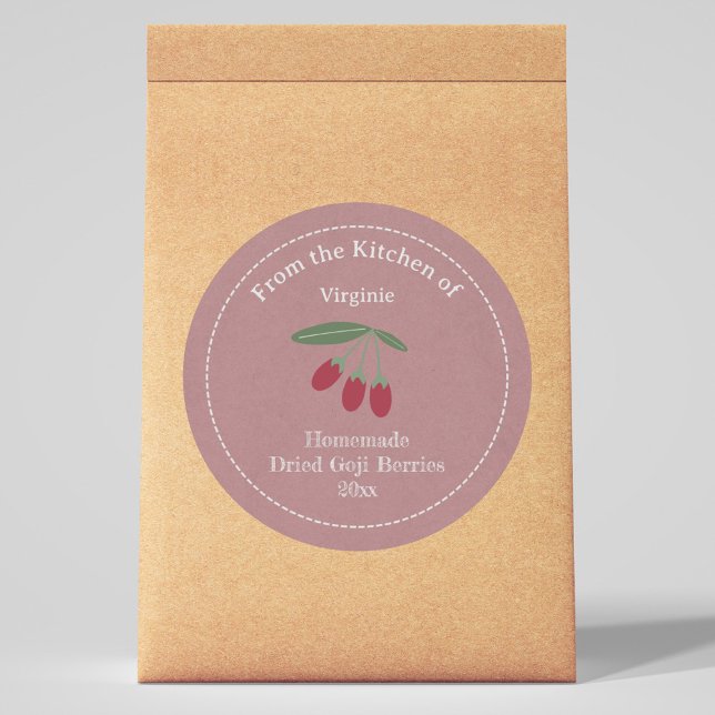 Kraft & Rustic Dried Goji Berries Label Sticker (Kraft & Rustic Dried Goji Berries Label Sticker)