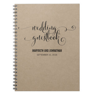 Kraft Rustic Modern We Do Wedding Guest Book