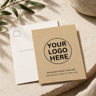 Kraft Rustic Postcard l Branded Business Logo