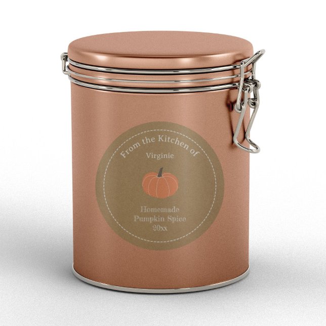 Kraft & Rustic Pumpkin Spice Label Sticker (Pumpkin Spice label)