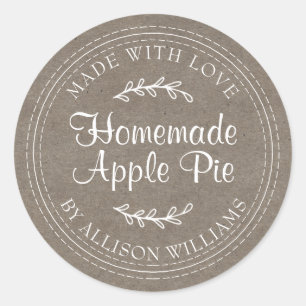 Kraft Rustic Script Apple Pie Food Label