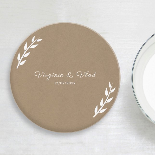 Kraft & Rustic Wedding Coaster (Kraft & Rustic Wedding Coaster)