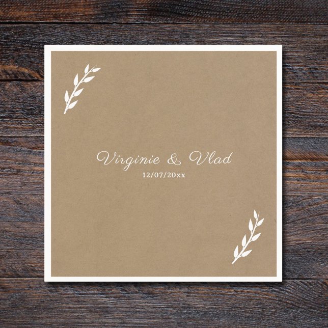Kraft & Rustic Wedding Napkins (Kraft & Rustic Wedding Napkins)