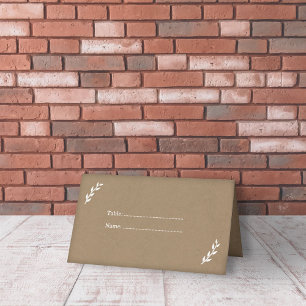 Kraft & Rustic Wedding Place Cards