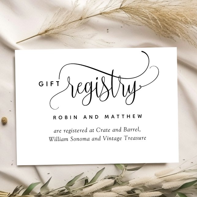 Kraft, Rustic Wedding Registry Enclosure Card (Creator Uploaded)