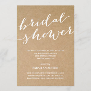 KRAFT SHOWER BRIDAL SHOWER INVITATION