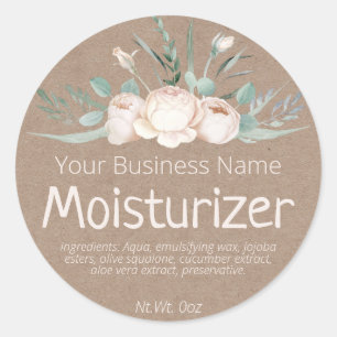 Kraft Sticker Label For Homemade Face Moisturizer