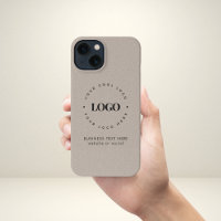 Kraft Style Business Custom Logo & Text Rustic iPh