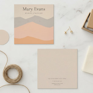 Kraft style pastel mountains Earring Display card