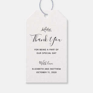 Kraft thank you. Rustic wedding. Simple gift tag