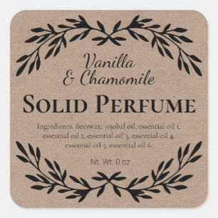 Kraft Wellness Homemade Solid Perfume Labels