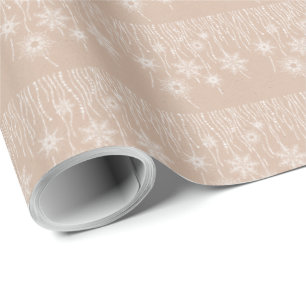 Kraft Winter White Christmas Elegant  Wrapping Paper