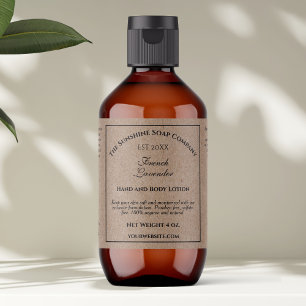 Kraft Year Established Cosmetics Bottle Label