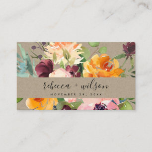 KRAFT YELLOW ORANGE FLORA BUNCH WEDDING WEBSITE BUSINESS CARD