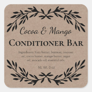 Kraft Zero Waste Hair Solid Conditioner Labels