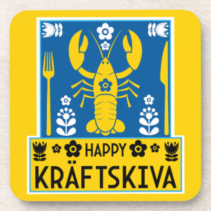 Kräftskiva - Swedish Crayfish Party Coaster