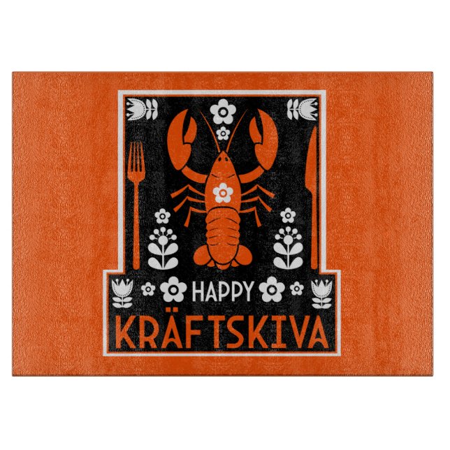Kräftskiva - Swedish Crayfish Party Cutting Board (Front)