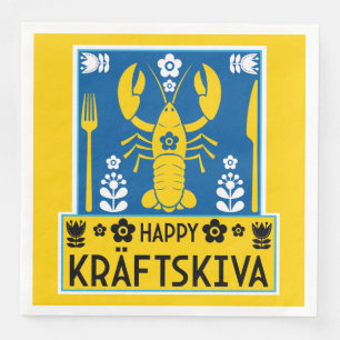 Kräftskiva - Swedish Crayfish Party Napkin