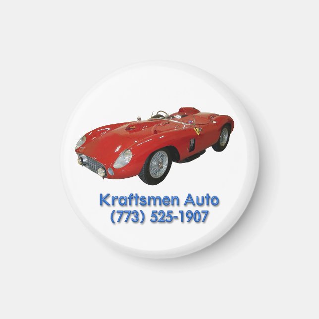 Kraftsmen Auto Blue Font/Red Car Magnet (Front)