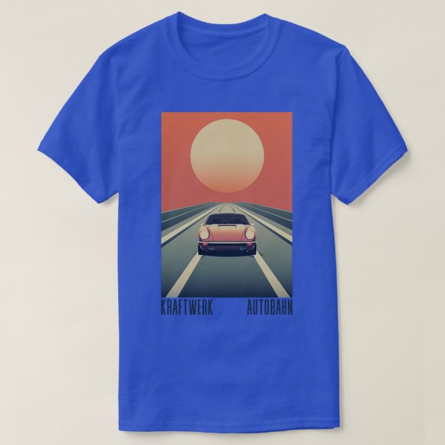 Kraftwerk Autobahn Retro Aesthetic Original Design T-Shirt (Design Front)