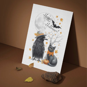 Krähe & Katz Herbst Halloween Card