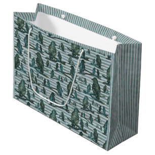 Krähen Raben Crows Geschenk Tüte Party Large Gift Bag