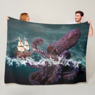 Kraken (2) fleece blanket
