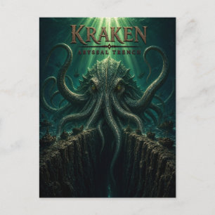 Kraken Abyssal Trench Dark Cinema Postcard