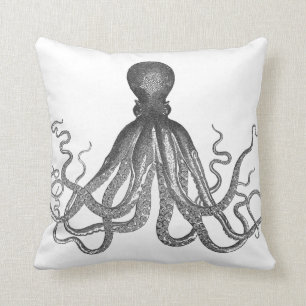 Kraken - Black Giant Octopus / Cthulu Cushion