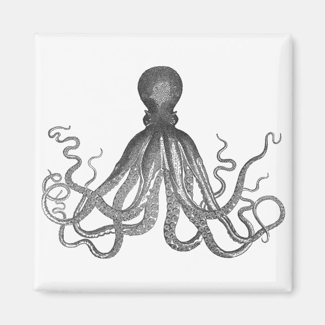 Kraken - Black Giant Octopus / Cthulu Magnet (Front)