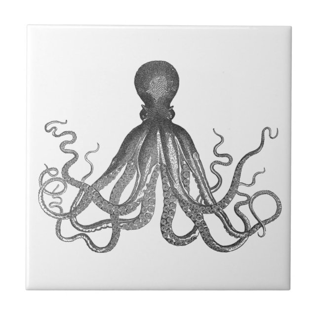 Kraken - Black Giant Octopus Tile (Front)