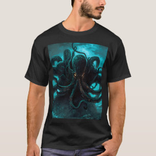 Kraken Destroying A Ship Sea Monster  T-Shirt
