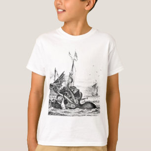 Kraken Eatting a Sailing Ship T-Shirt