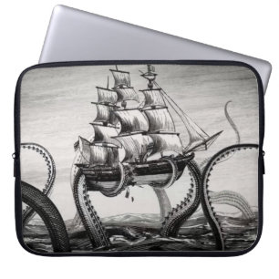 Kraken Holding Up A Pirate/Sailing Ship 15" Sleeve