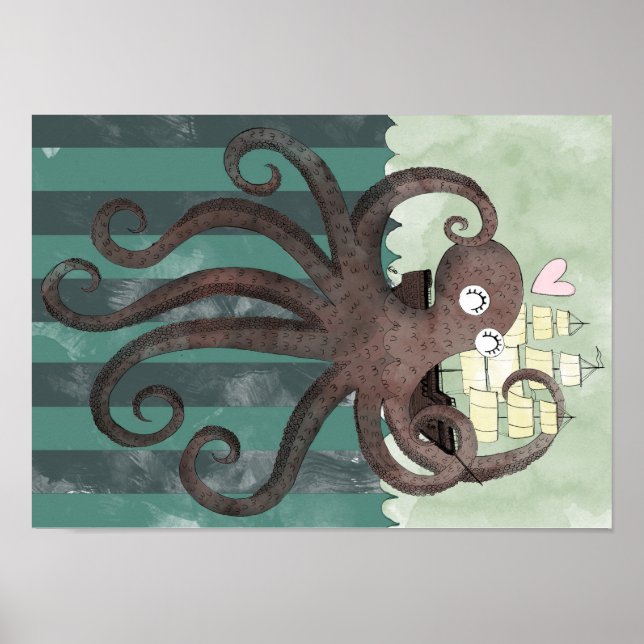 Kraken loves you poster (Front)