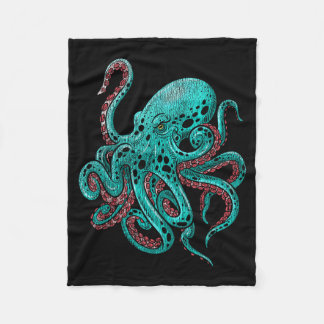 Kraken Octopus Fleece Blanket